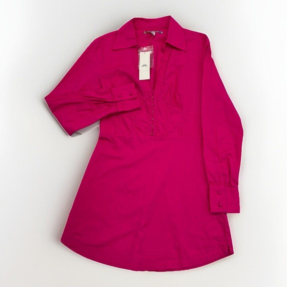 Urban Outfitters Dress Size Small Pink NWT Phoebe Corset Long Sleeve Mini Dress